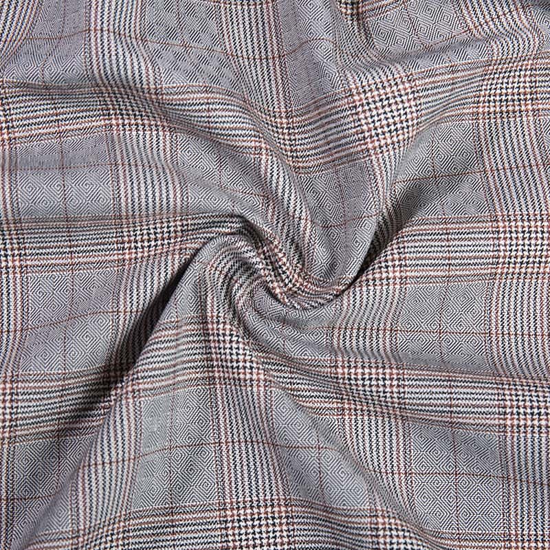 FX55289 Populärer Polyester Rayon Spandex Garn gefärbt Check -Design -Sachgewebe