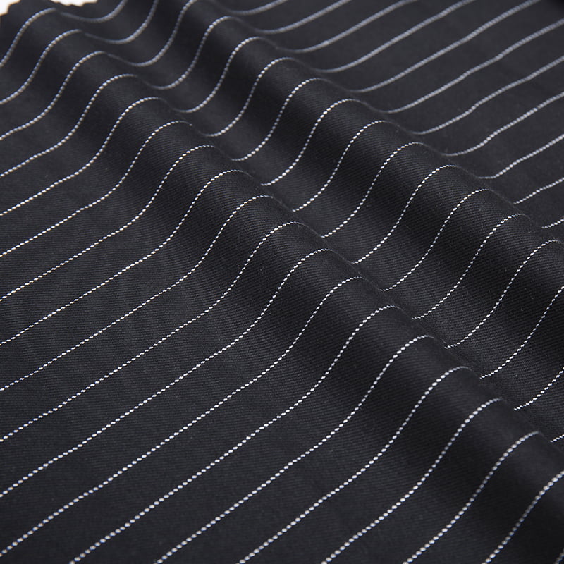 FX55858 Buntes Streifen Design Garn gefärbt anpassen TR Spandex gewebte Stoffanzug und Blazer