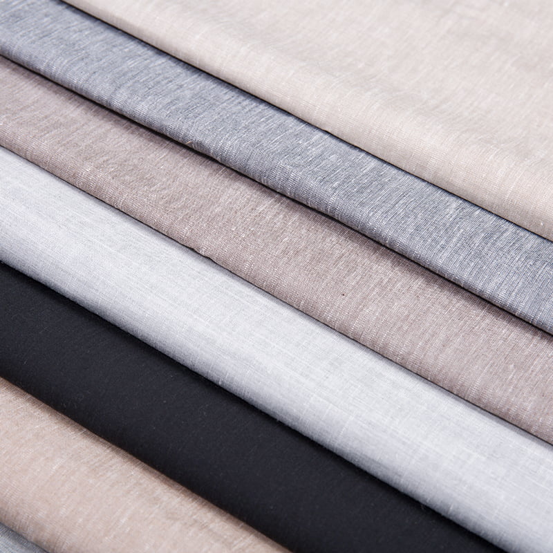 FX55884 Modetr Poly Rayon Spandex mit Leinenobertisch -Färbungsgewebe